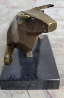 Abstract Geometric Bull Sculpture by Mario Nick