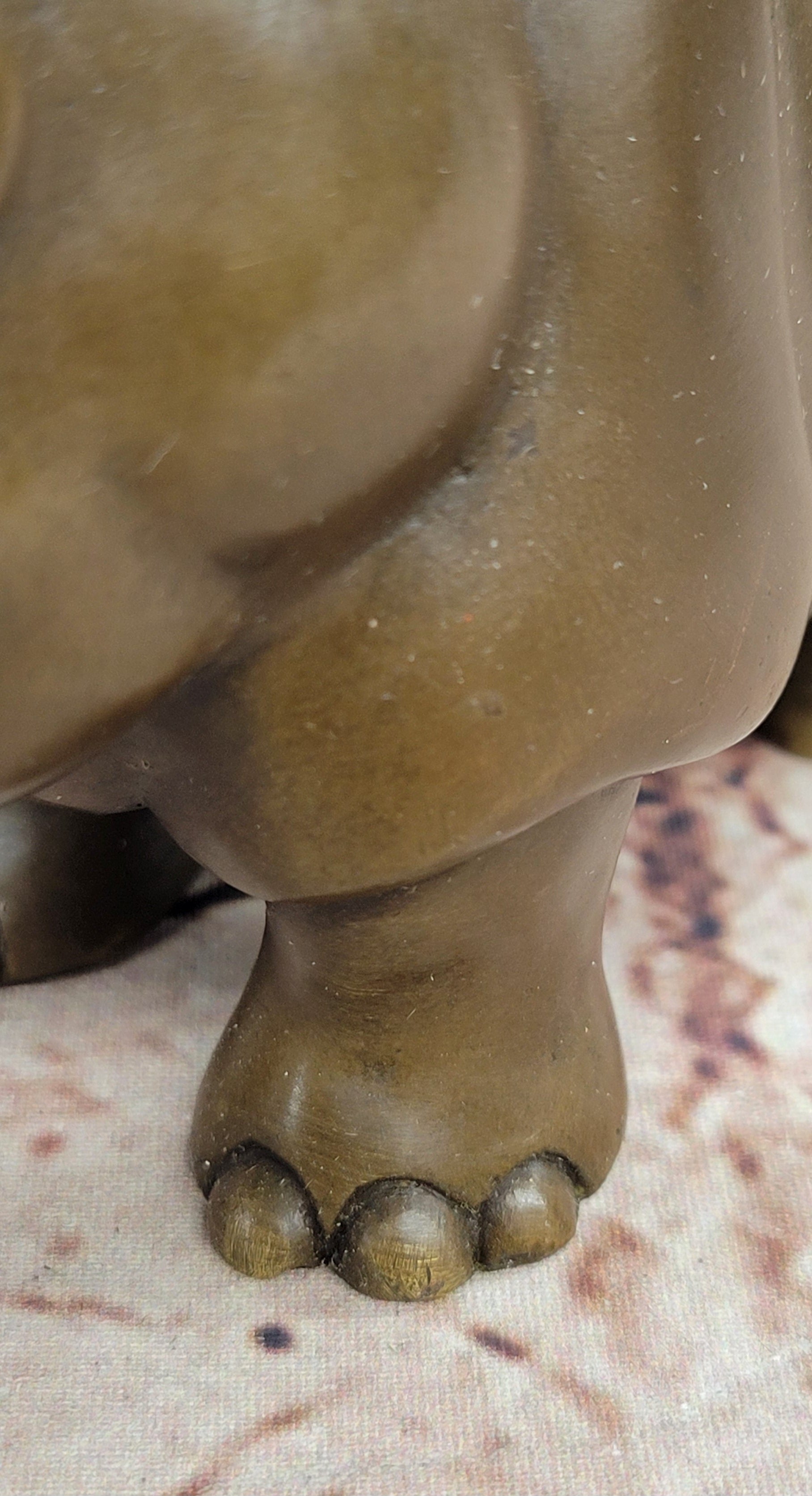 Hand Made Original Milo Rhino Botero Style Bronze Sculpture Figurine Decor