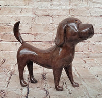 Labrador Chocolate Brown Solid Bronze Abstract Modern Sculpture by Milo