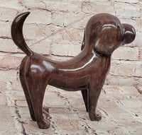 Labrador Chocolate Brown Solid Bronze Abstract Modern Sculpture by Milo