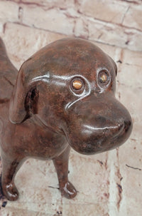 Labrador Chocolate Brown Solid Bronze Abstract Modern Sculpture by Milo
