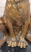 Signed Original Milo Bronze Sculpture Sitting Hare on Marble Pedestal Statue