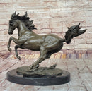 Milo Rearing Horse Bronze Sculpture on Marble Base