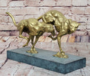 Golden Cheetah Big Cats Duo Running Bronze by Milo