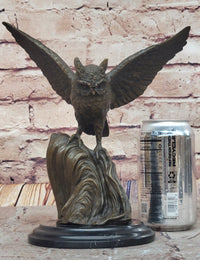 Soaring Bronze Owl by Mario Nick – Wildlife Sculpture