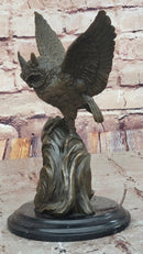 Soaring Bronze Owl by Mario Nick – Wildlife Sculpture