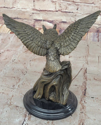 Soaring Bronze Owl by Mario Nick – Wildlife Sculpture