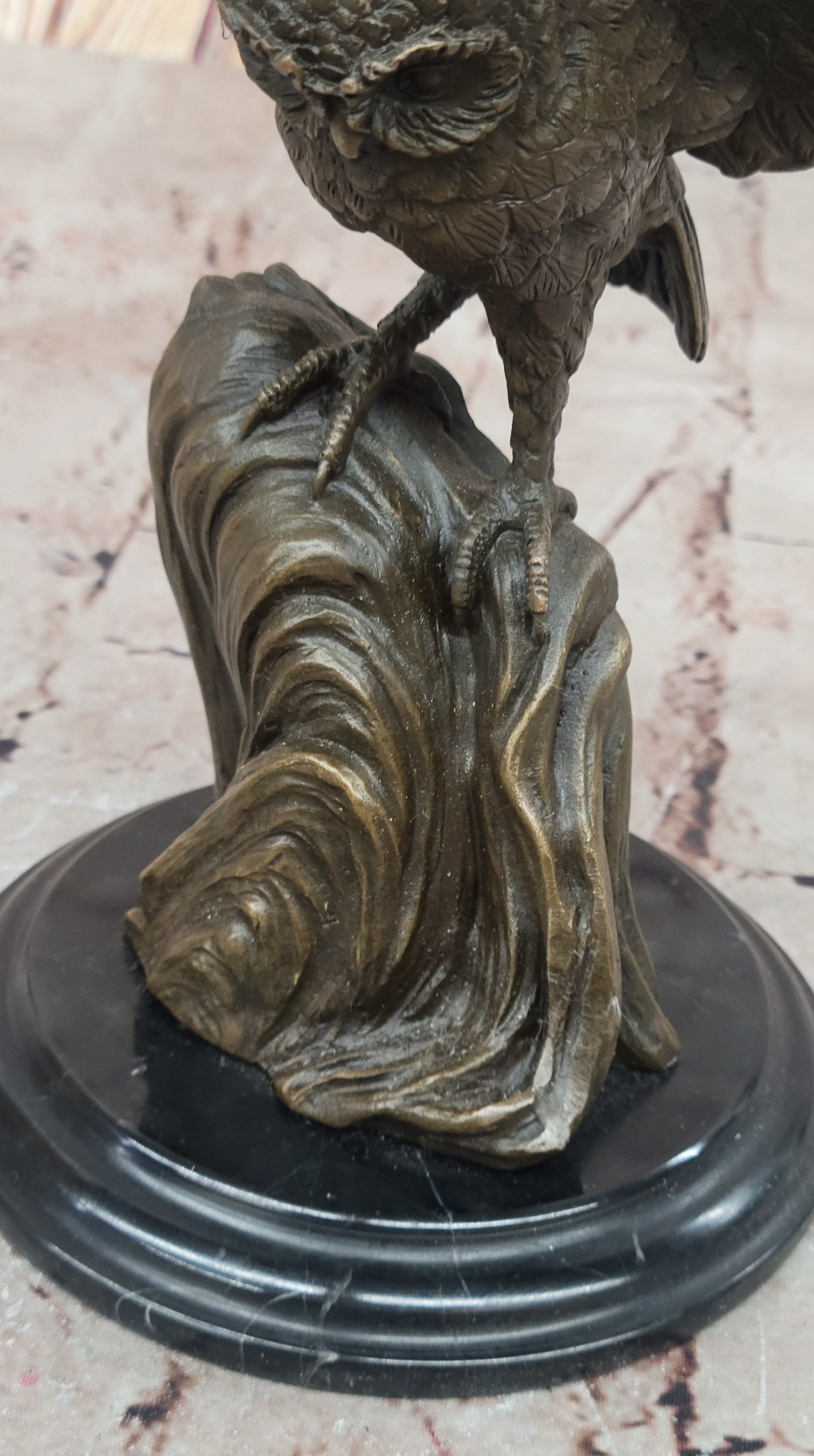 Soaring Bronze Owl by Mario Nick – Wildlife Sculpture