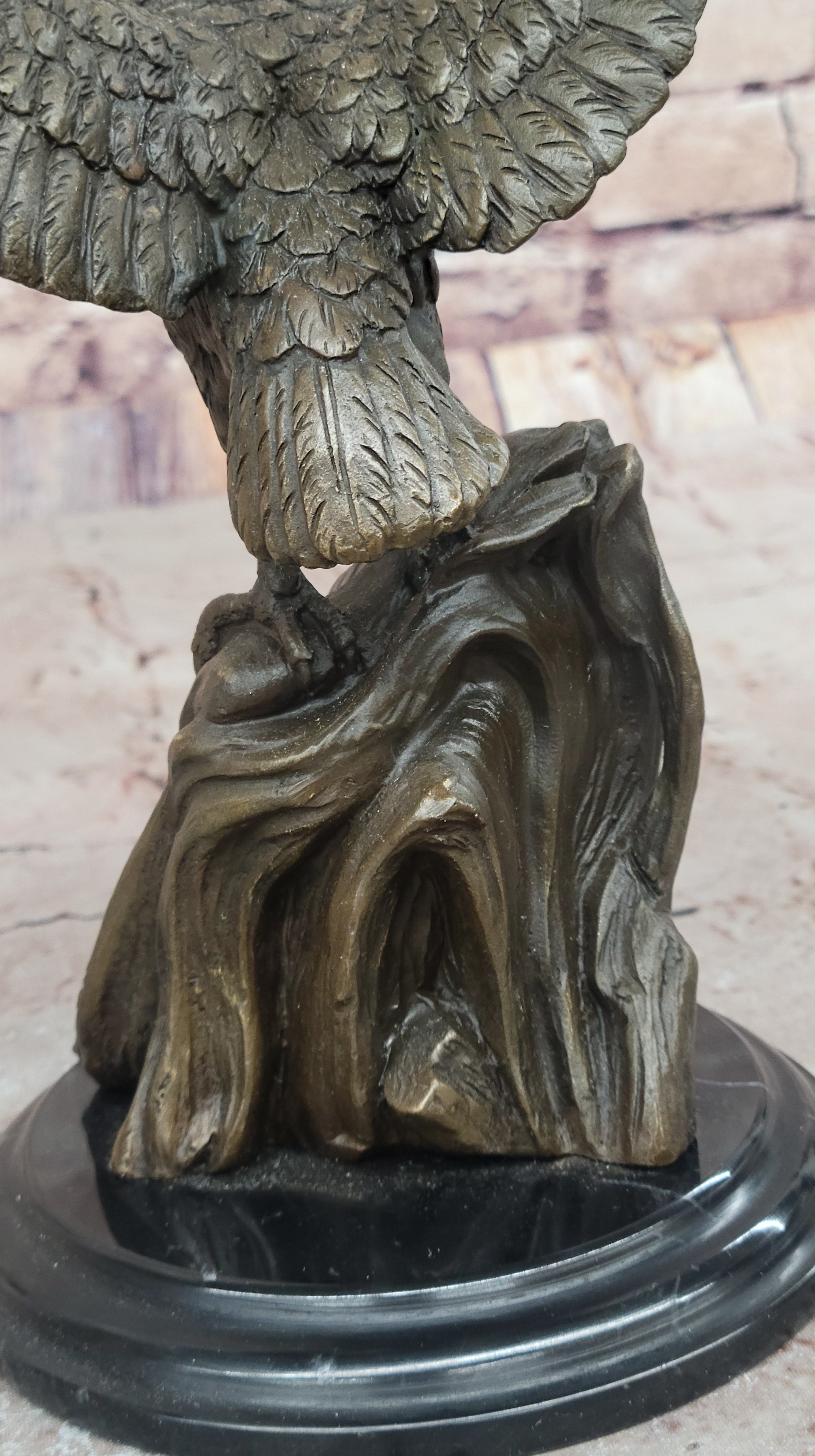 Soaring Bronze Owl by Mario Nick – Wildlife Sculpture