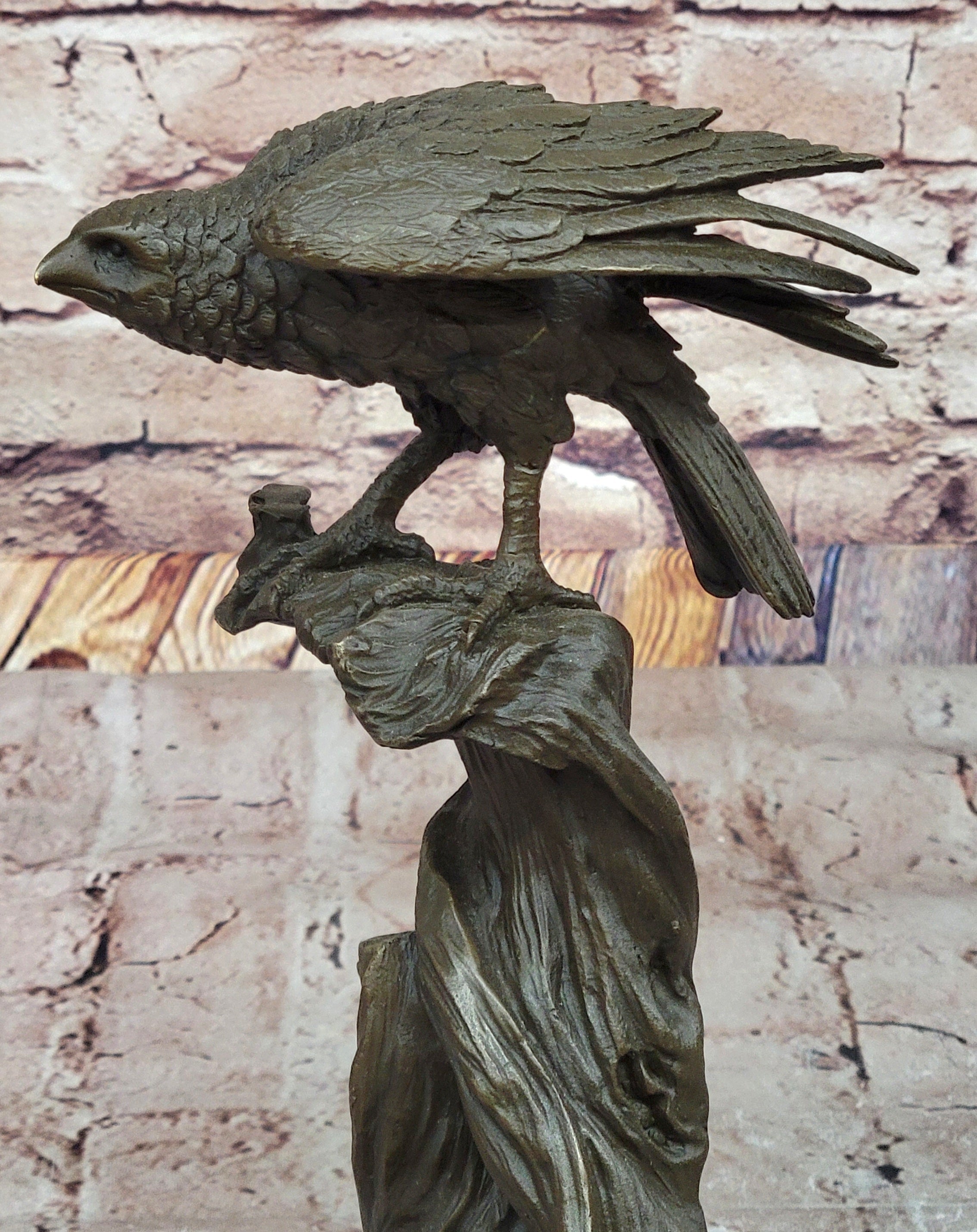 Bronze Hawk Sculpture by Mario Nick – Avian Artwork
