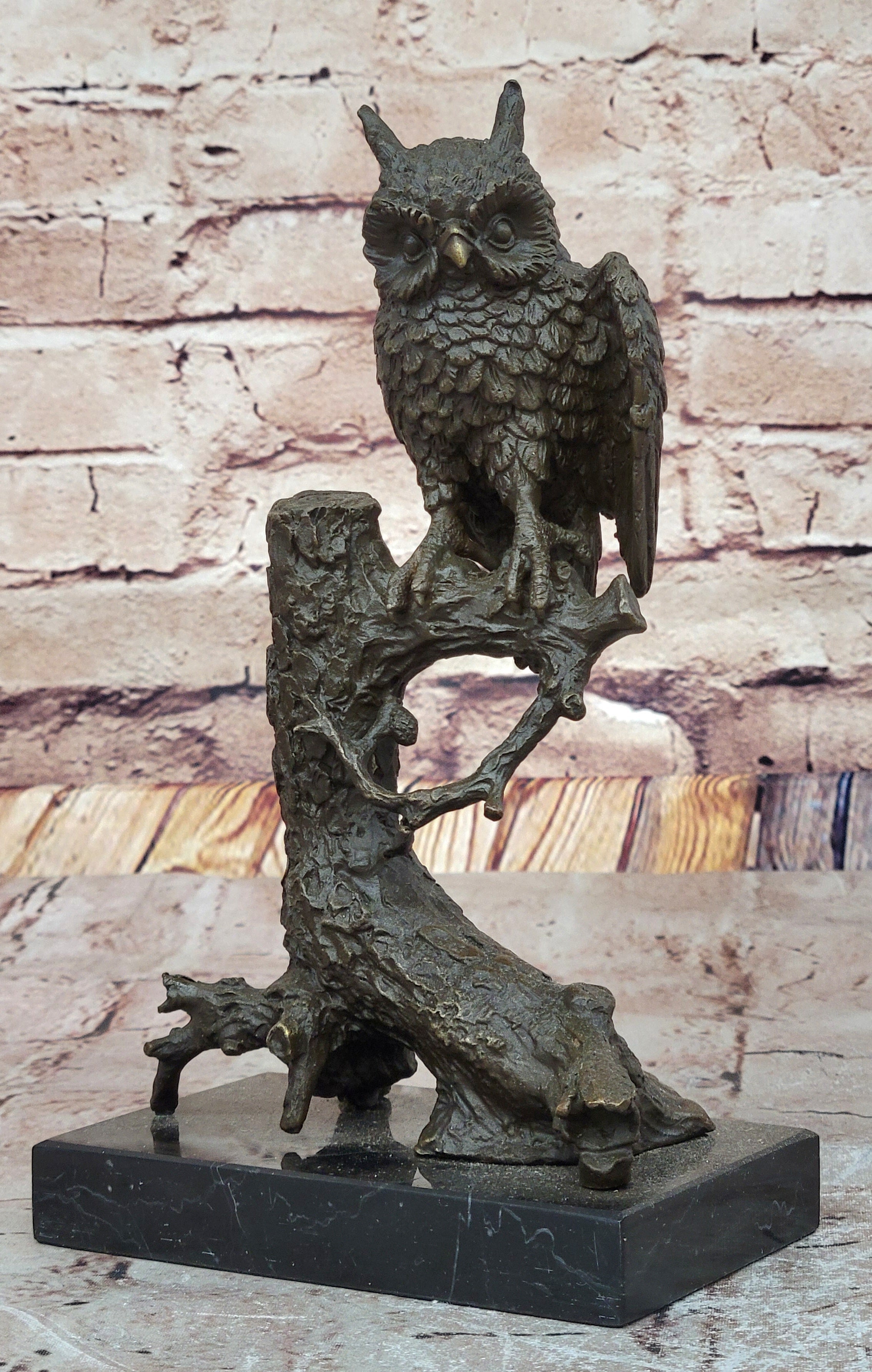 Watchful Bronze Owl by Mario Nick – Wildlife Art