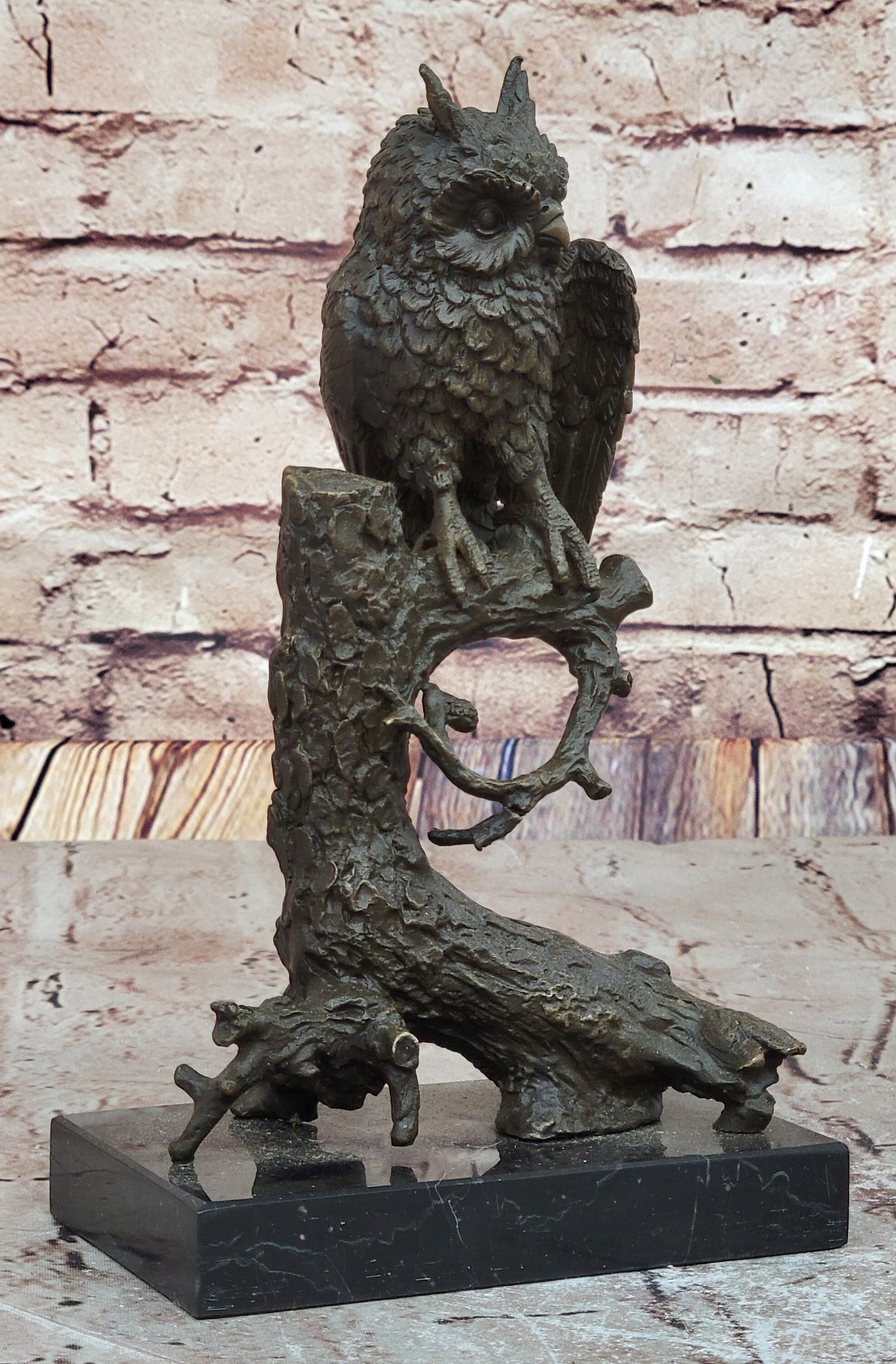 Watchful Bronze Owl by Mario Nick – Wildlife Art
