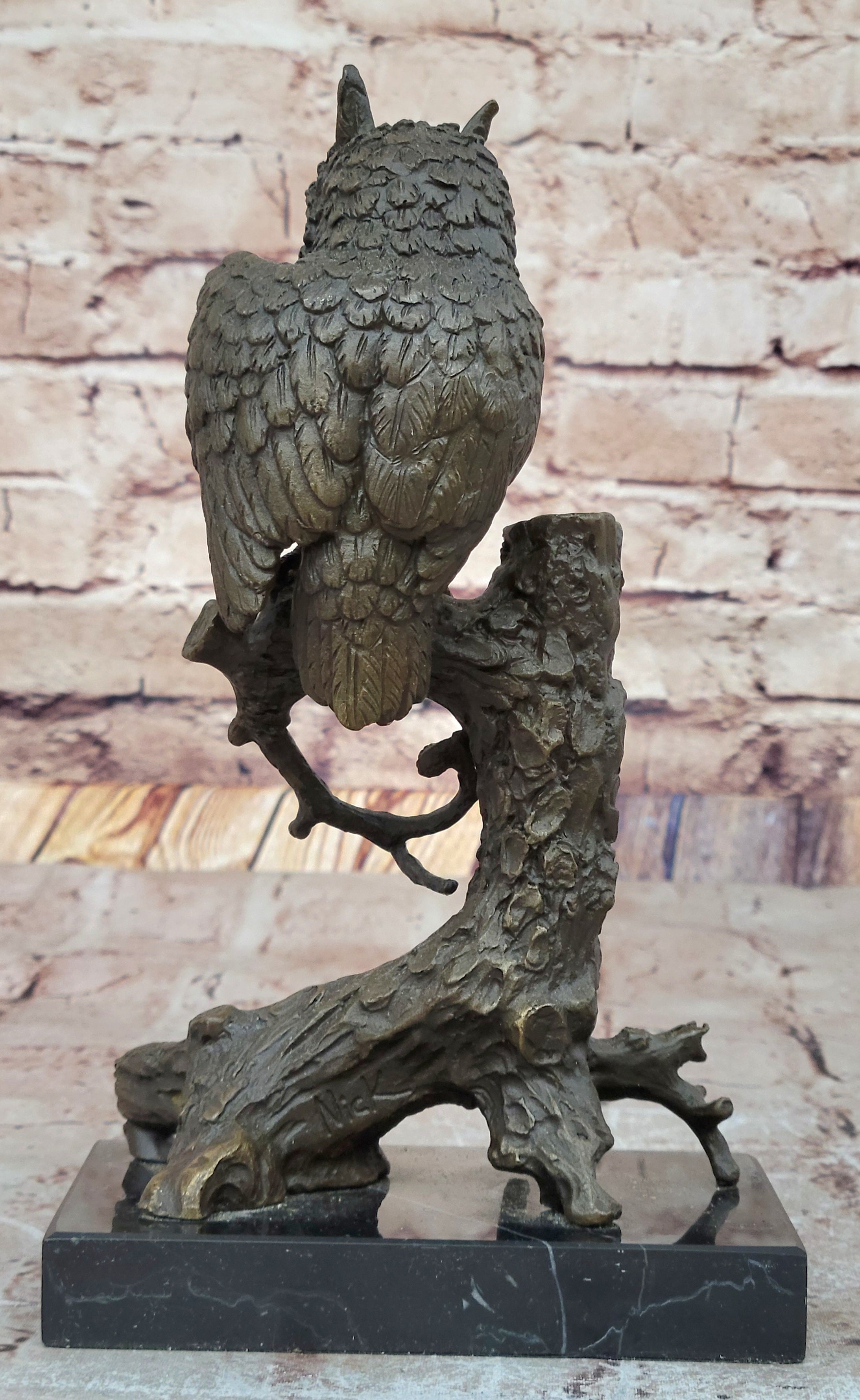 Watchful Bronze Owl by Mario Nick – Wildlife Art