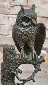 Watchful Bronze Owl by Mario Nick – Wildlife Art