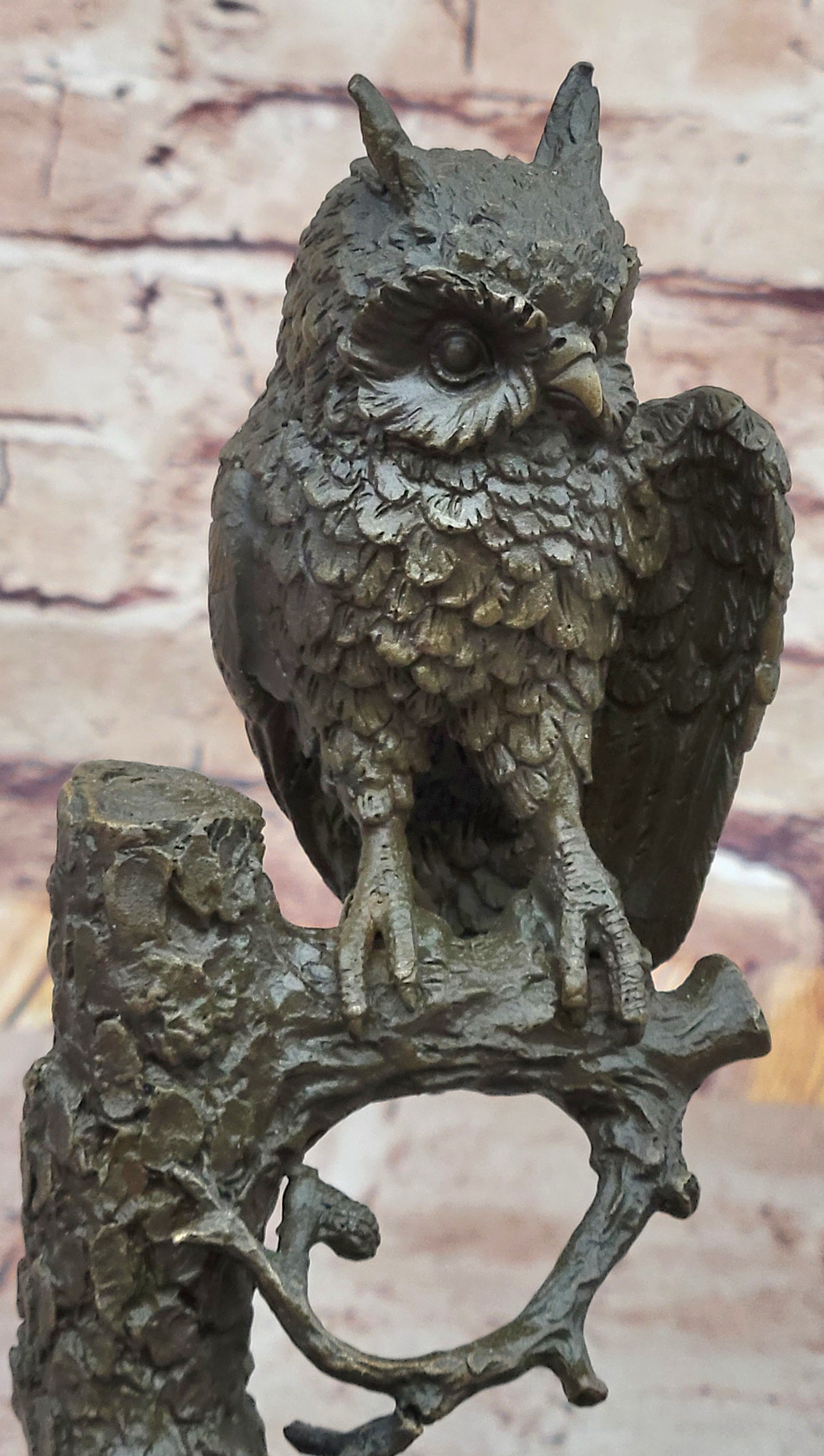 Watchful Bronze Owl by Mario Nick – Wildlife Art