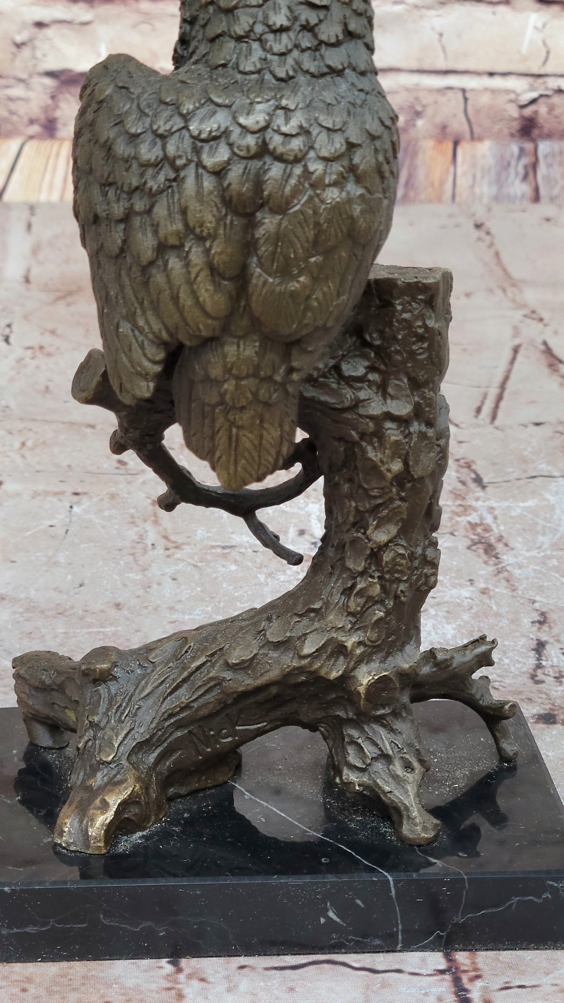 Watchful Bronze Owl by Mario Nick – Wildlife Art