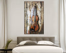 Violin Viola 3D Metal Cutout Wood Canvas Wall Art