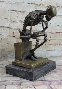 Skeleton Thinker Bronze Sculpture Auguste Rodin 10" x 8"