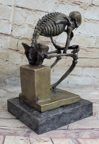 Skeleton Thinker Bronze Sculpture Auguste Rodin 10" x 8"