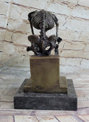 Skeleton Thinker Bronze Sculpture Auguste Rodin 10" x 8"
