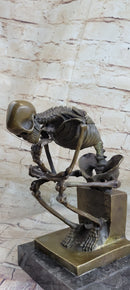 Skeleton Thinker Bronze Sculpture Auguste Rodin 10" x 8"