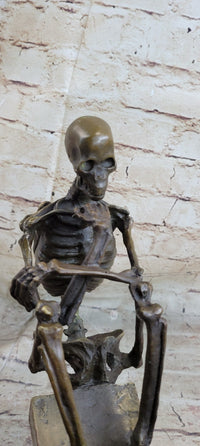 Skeleton Thinker Bronze Sculpture Auguste Rodin 10" x 8"