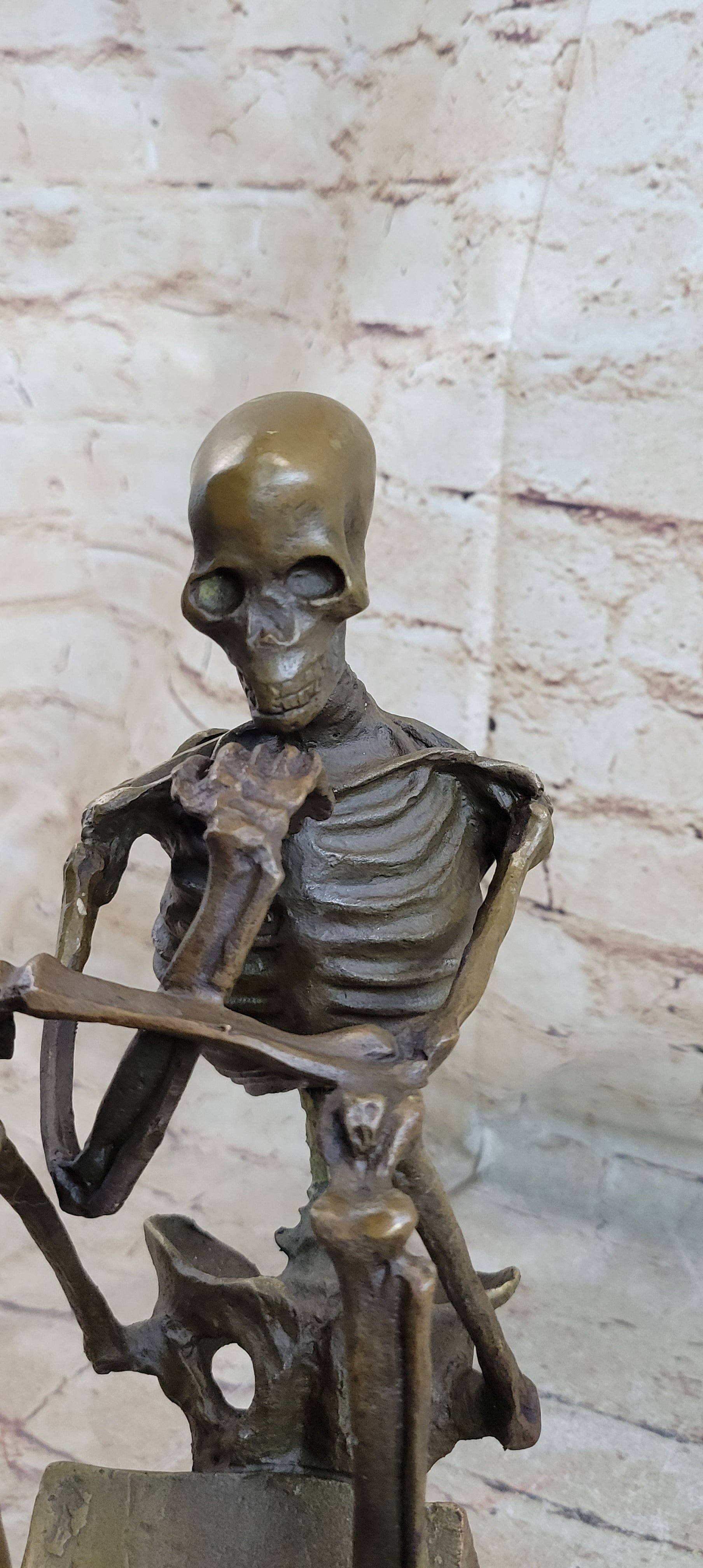 Skeleton Thinker Bronze Sculpture Auguste Rodin 10" x 8"