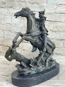Japanese Samurai Warrior on Horseback Bronze Sculpture Kamiko
