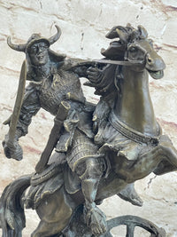 Japanese Samurai Warrior on Horseback Bronze Sculpture Kamiko