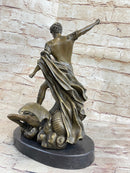 Saint Michael Archangel and the Devil Bronze Sculpture Statue after Guido Reni