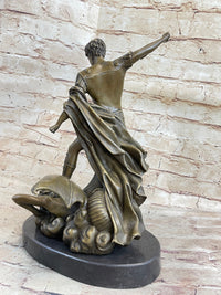 Saint Michael Archangel and the Devil Bronze Sculpture Statue after Guido Reni