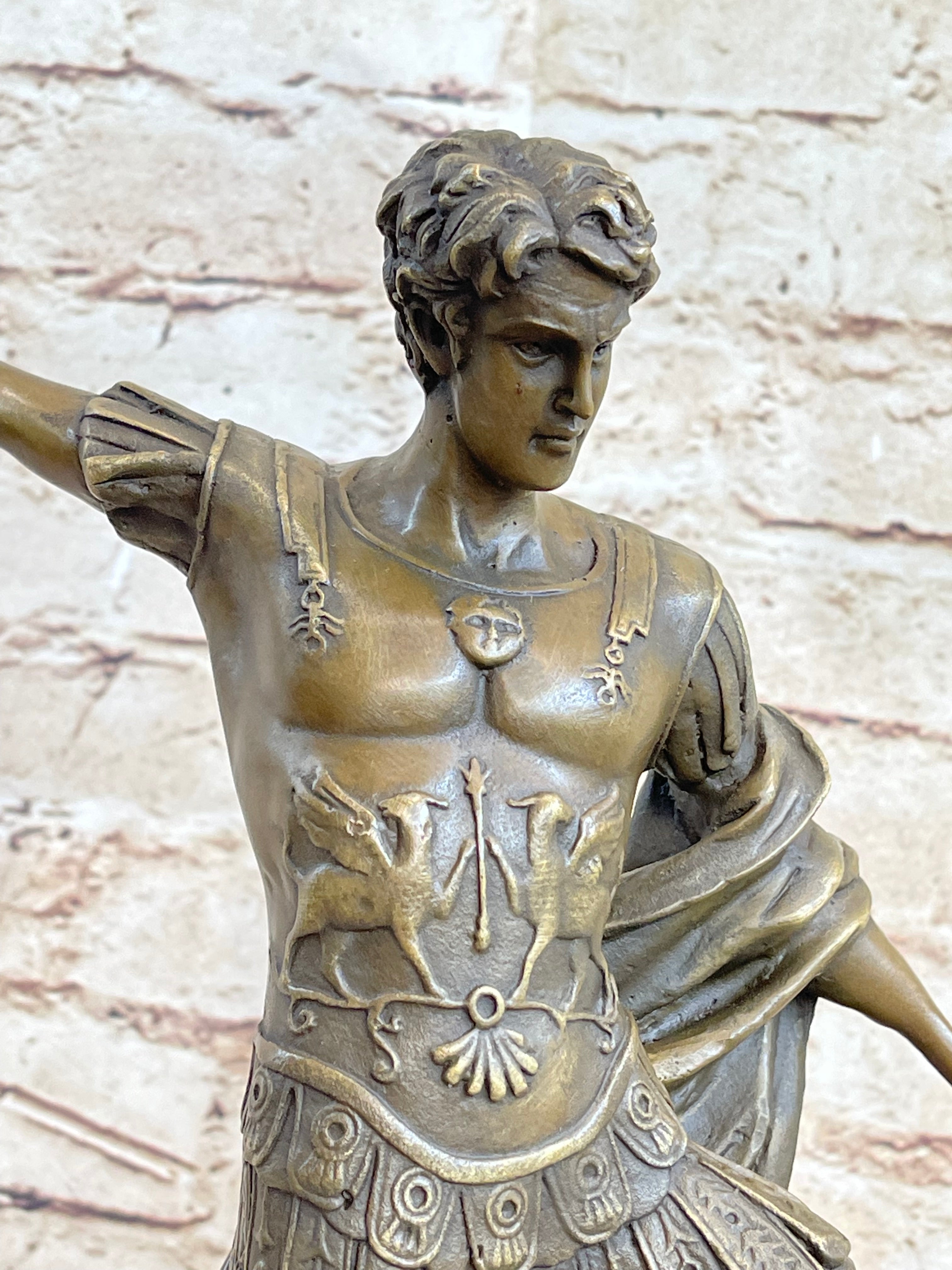 Saint Michael Archangel and the Devil Bronze Sculpture Statue after Guido Reni
