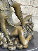 Saint Michael Archangel and the Devil Bronze Sculpture Statue after Guido Reni