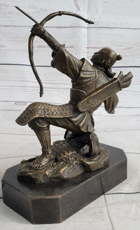 Bronze Samurai Archer Warrior Signed Sculpture Kamiko 9" x 6"