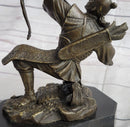 Bronze Samurai Archer Warrior Signed Sculpture Kamiko 9" x 6"