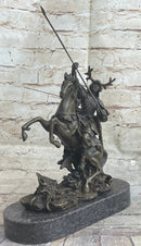 Japanese Samurai Warrior on Horseback Bronze Sculpture