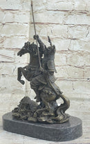 Japanese Samurai Warrior on Horseback Bronze Sculpture