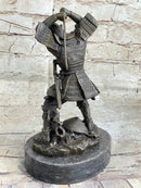 Japanese Samurai Warrior Katana Bronze Sculpture Kamiko 10" x 6"