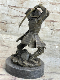 Japanese Samurai Warrior Katana Bronze Sculpture Kamiko 10" x 6"