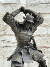 Japanese Samurai Warrior Katana Bronze Sculpture Kamiko 10" x 6"