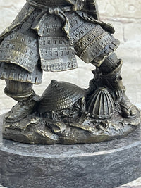 Japanese Samurai Warrior Katana Bronze Sculpture Kamiko 10" x 6"