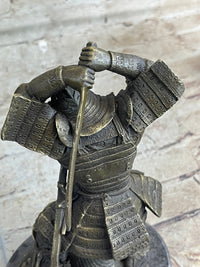 Japanese Samurai Warrior Katana Bronze Sculpture Kamiko 10" x 6"
