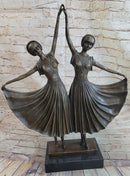 Twin Art Deco Dancer Girls Gemini Pair Bronze D.H. Chiparus