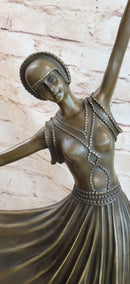 Twin Art Deco Dancer Girls Gemini Pair Bronze D.H. Chiparus