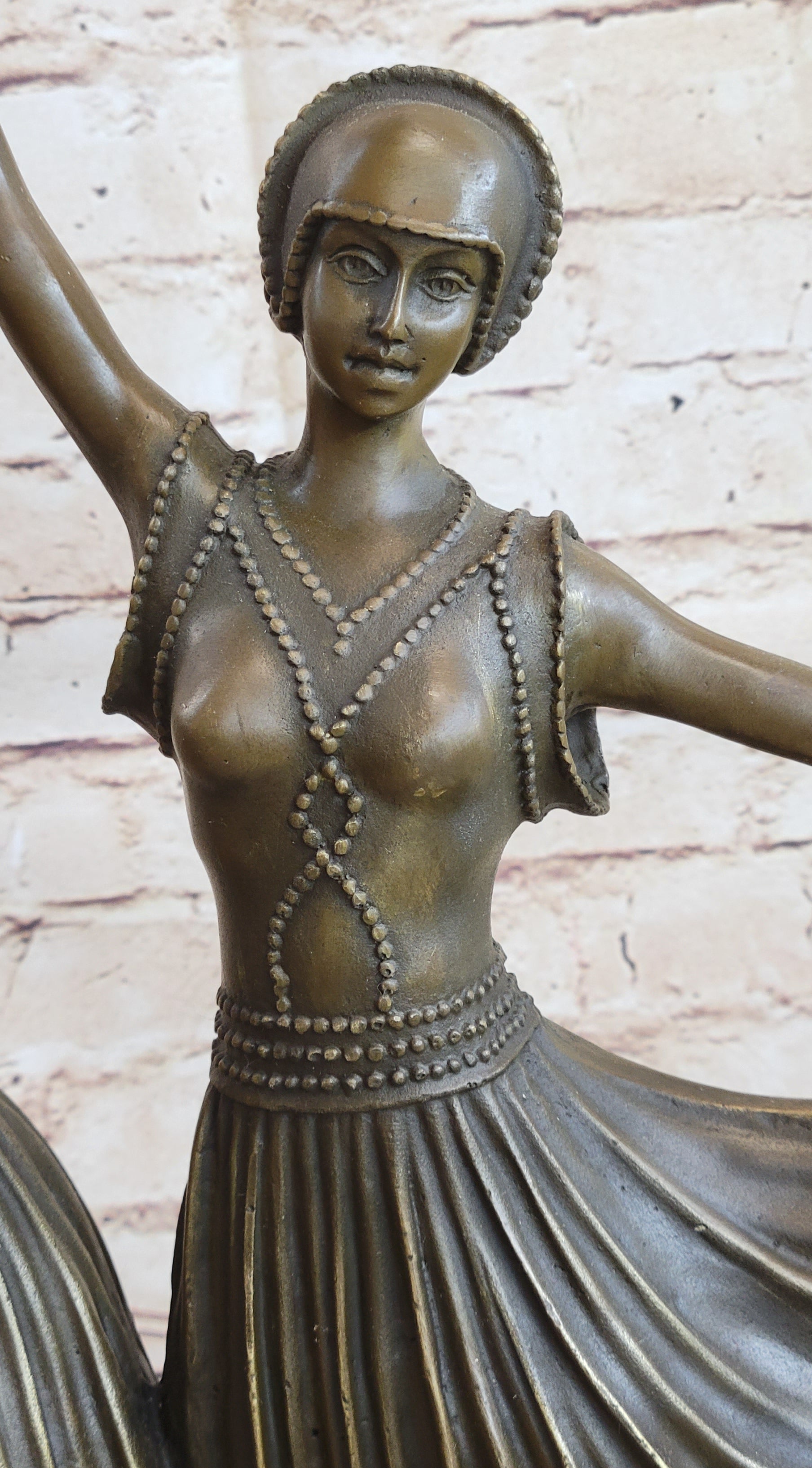 Twin Art Deco Dancer Girls Gemini Pair Bronze D.H. Chiparus