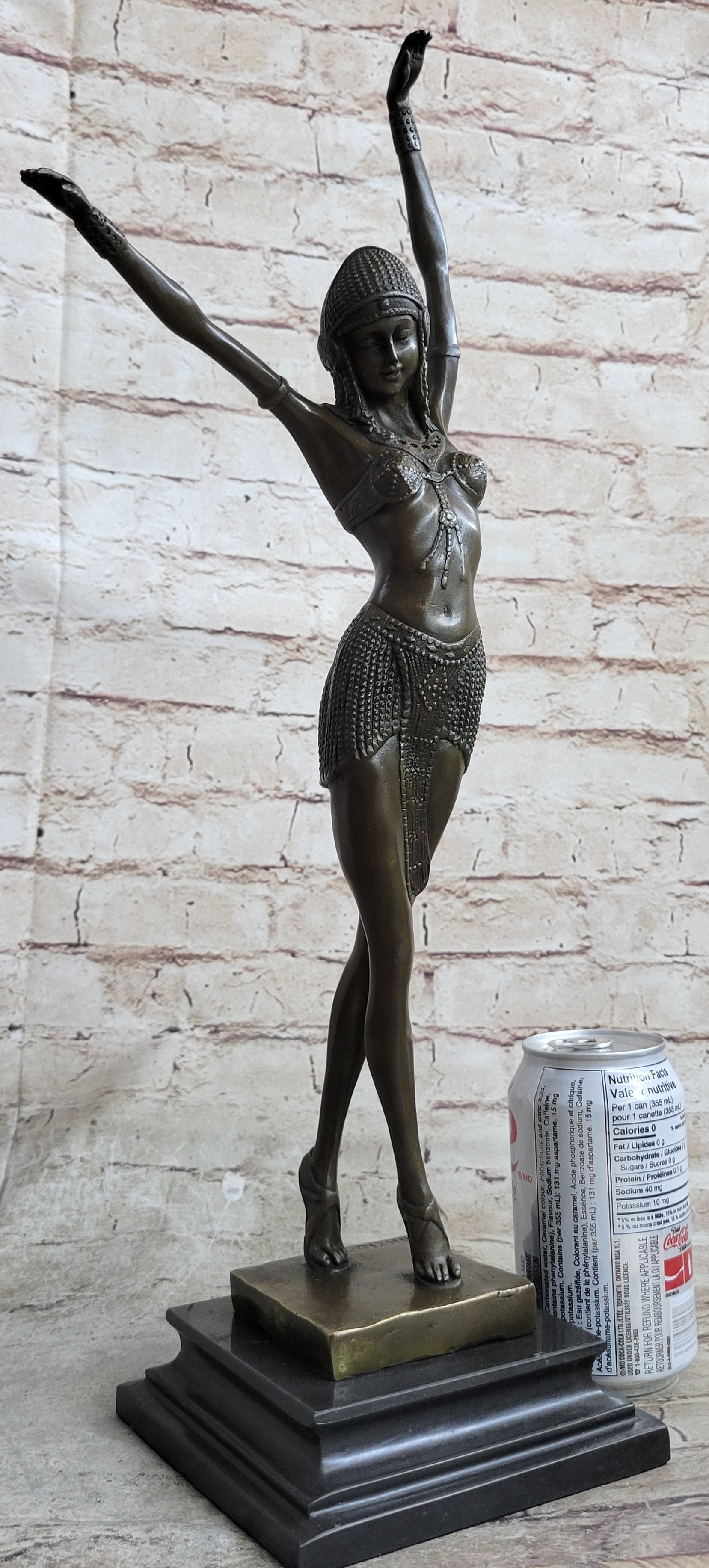 Chiparus Art Deco Bronze Russian Dancer 19" x 8"