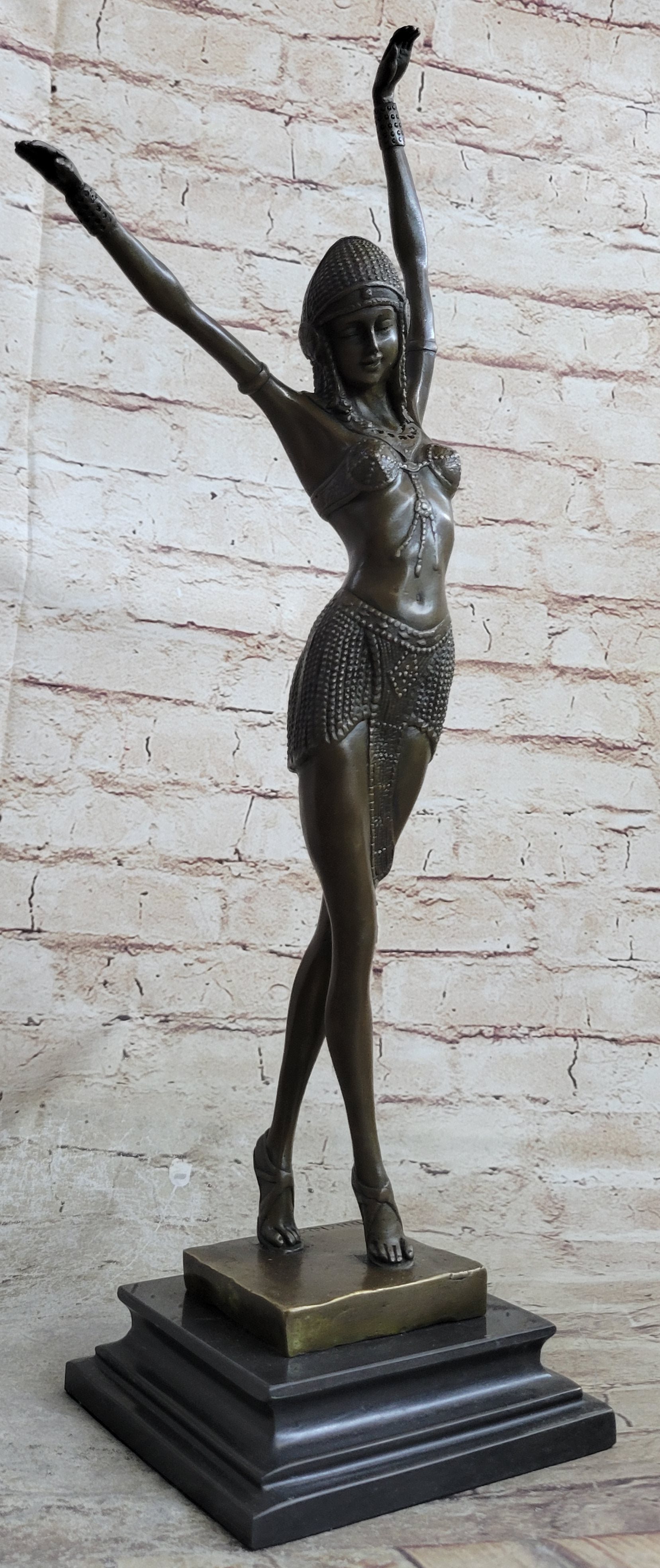 Chiparus Art Deco Bronze Russian Dancer 19" x 8"