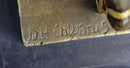 Signed Gold Patina Chiparus Lady Bronze Sculpture on Marble Base