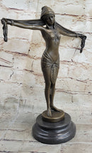 Belly Dancer Chiparus Bronze Sculpture Marble Base