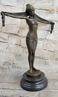 Belly Dancer Chiparus Bronze Sculpture Marble Base